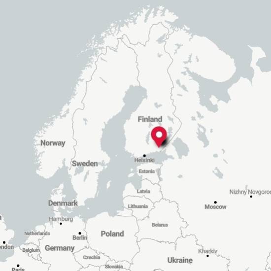 Map showing the MenSe Oy location in southern Finland